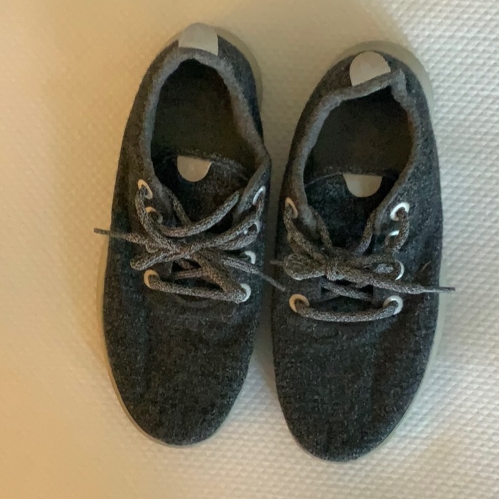 Allbirds Gray Athletic Shoes with Knit Upper and Low-Top Design